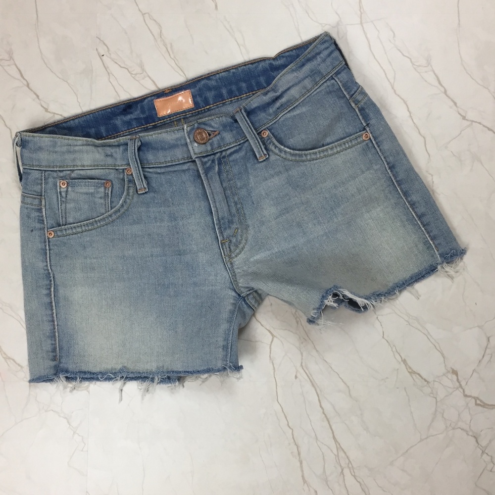 Mother The SNS Short Fray Light Wash